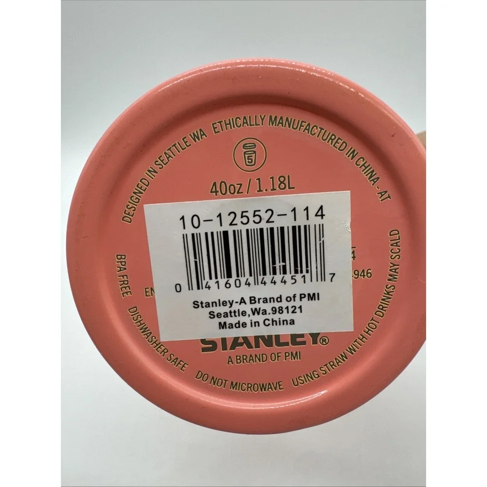 Stanley 40 oz Stainless Steel H2.0 FlowState Tumbler Coral Fixation - Picture 7 of 8